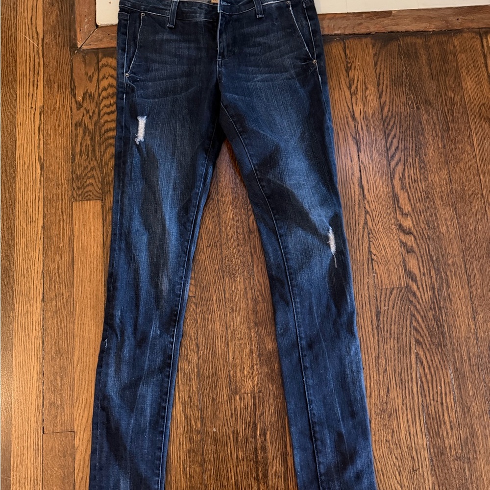 Paige Debonar low waist Stylish Blue Distressed Women Jeans size 28 like new